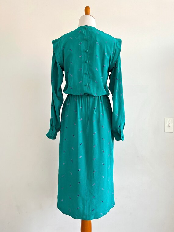 Vintage 80s silk midi dress | Maggie London secre… - image 4
