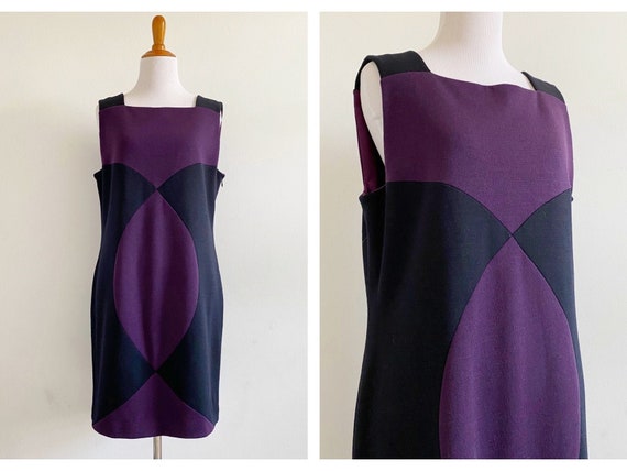 Gianni Versace Couture Vintage Mod Shift Dress Geo
