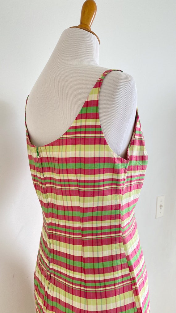 Vintage 90s silk plaid slip dress NOS | Deadstock… - image 6