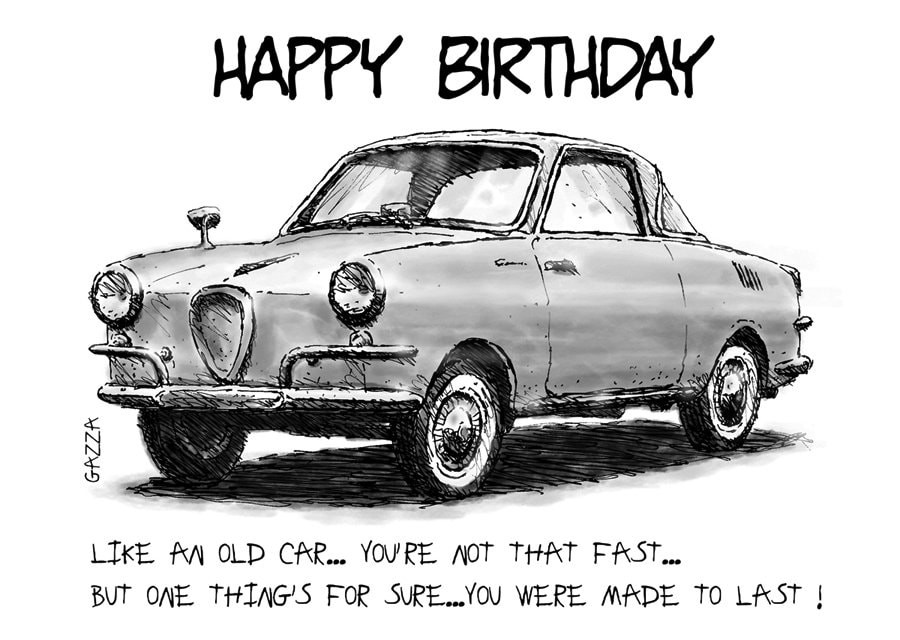 Carro Velho - Gogomobil - Cartão de Aniversário