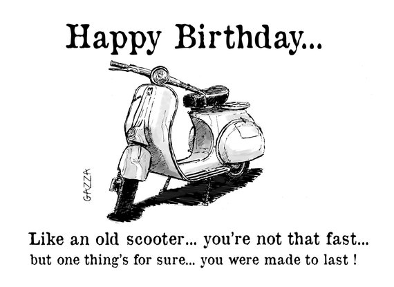 Grußkarte Mit Fotoeinsatz – Vintage Roller/Moped Design – Blanko Innen – 144x148 Mm – Inkl. Umschlag – Für Geburtstag, Jahrestag