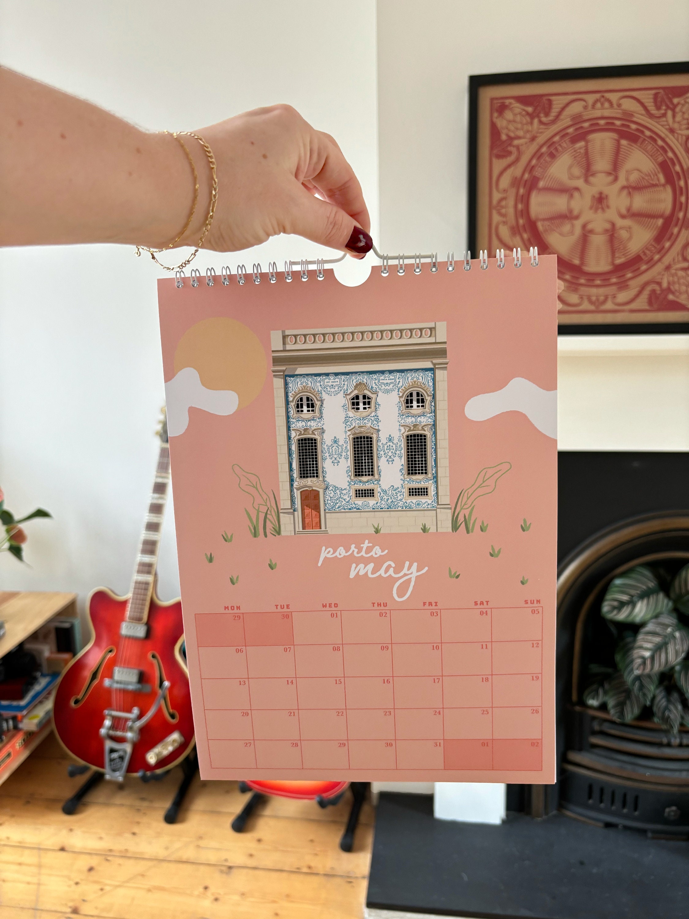 2024 Vertical Wall Calendar, 2024 Travel Calendar, 2024 wall calendar