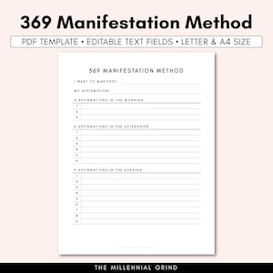 369 Manifest Journal | 369 Manifestation Journal | 369 Method | 369 Manifestation Method | 369 Journal Tablet | 369 Manifestation