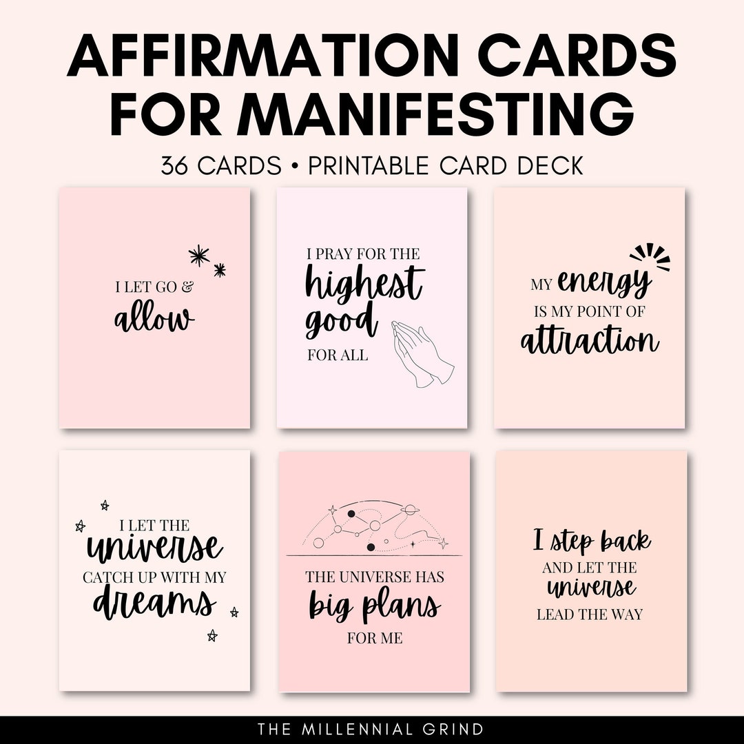 Affirmation Cards Printable Affirmation Cards Deck Affirmation Cards ...