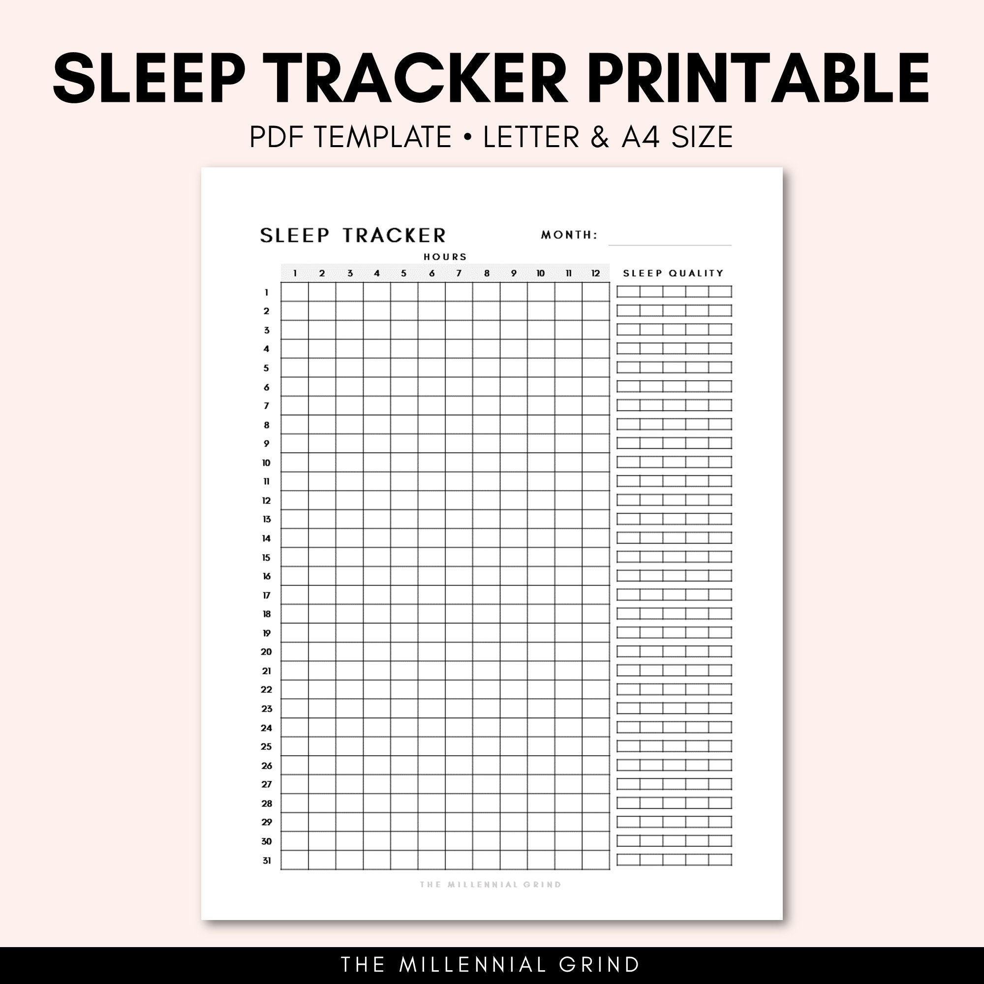 Sleep Tracker Printable Sleep Tracker Template Sleep Tracker Planner Sleep Tracker Printable Sleep Tracker Template Sleep Tracker Planner