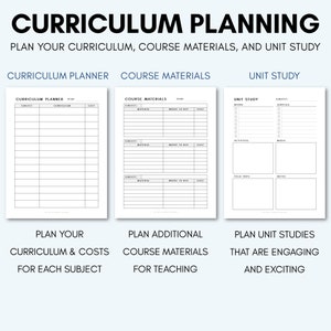 Homeschool Planner Homeschool Printables Editable PDF Homeschool Planner Printables Homeschool Template Secular Homeschool image 4