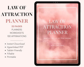 Law of Attraction Planner | Law of Attraction Journal | Manifestation Planner | Manifestation Journal | Spiritual Planner | Manifestation