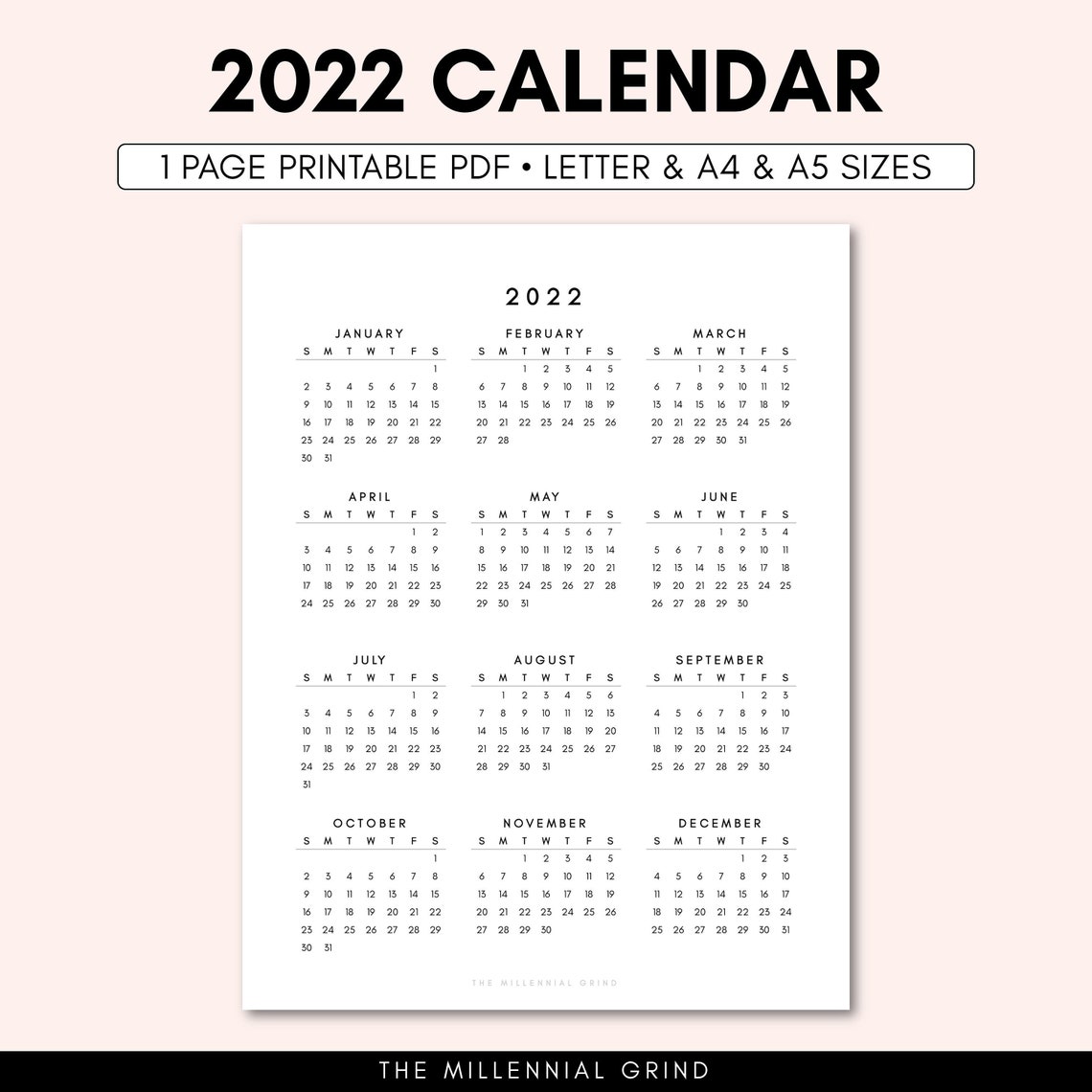 printable mini calendar 2022 printable mini calendar 2022