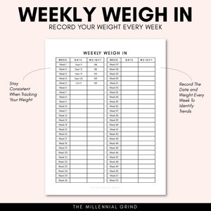 Weight Loss Tracker Printable Weight Tracker Weight Loss Tracker Template Weight Loss Tracker Sheet Fitness Tracker Editable PDF image 5