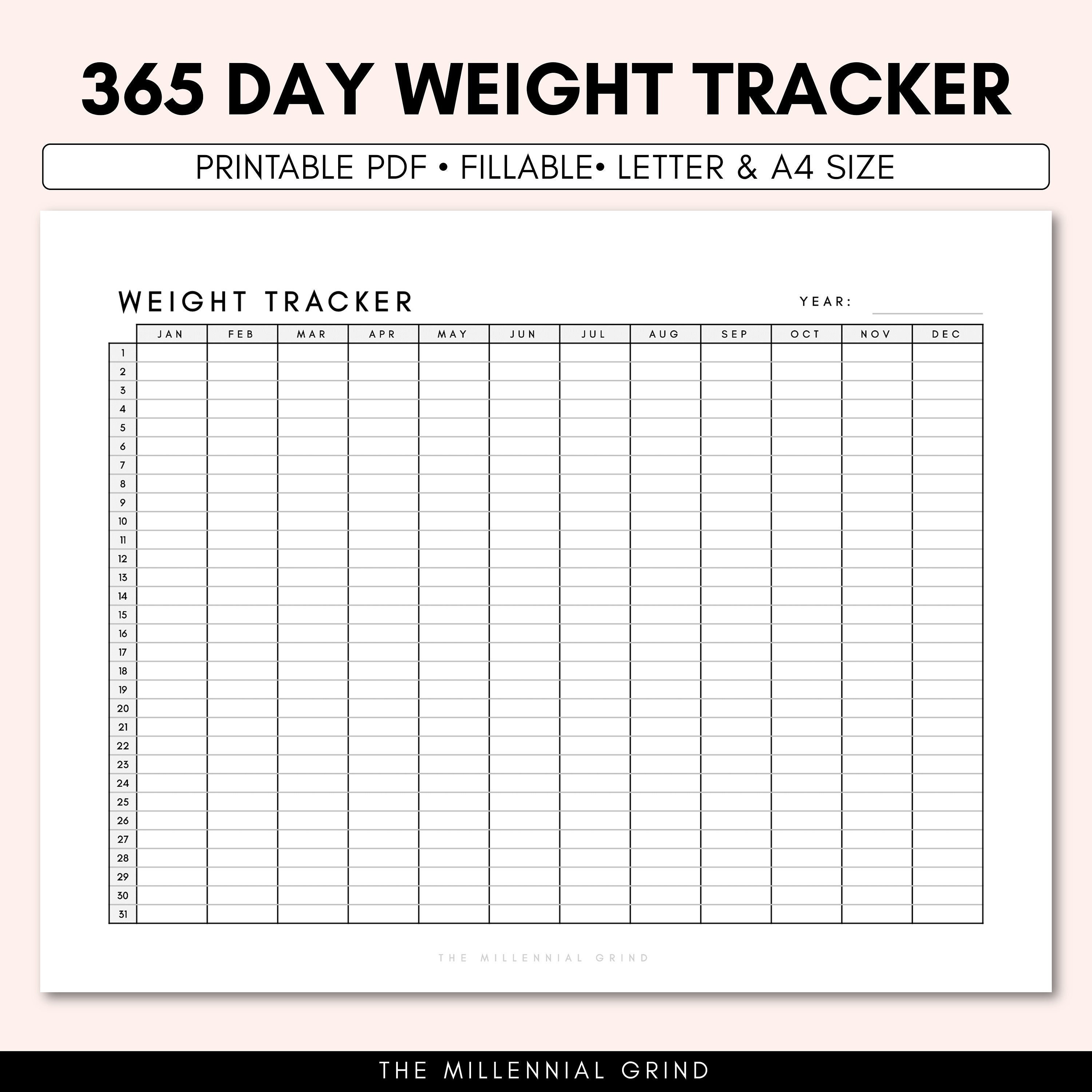 Weight Tracker Graph Sticker – The Journal Effect