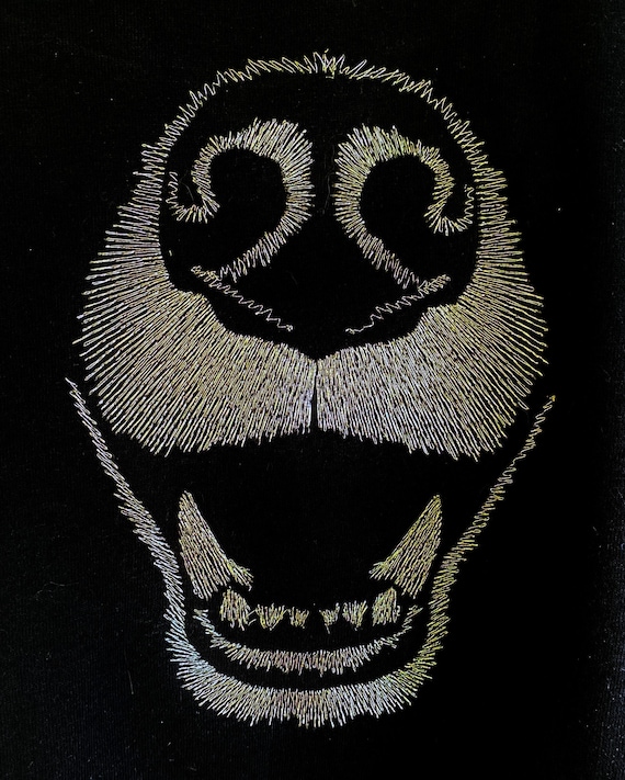 Dog Sketch Embroidery Design. Dog Face Embroidery. Dog Nose