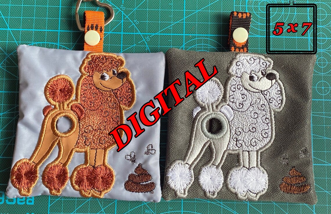 ITH Poodle Dog Poop Bag Dispenser Machine Embroidery Design. Etsy