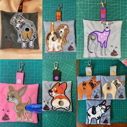 ITH Jack Russell Poop Bag Dispenser Machine Embroidery Design. Etsy