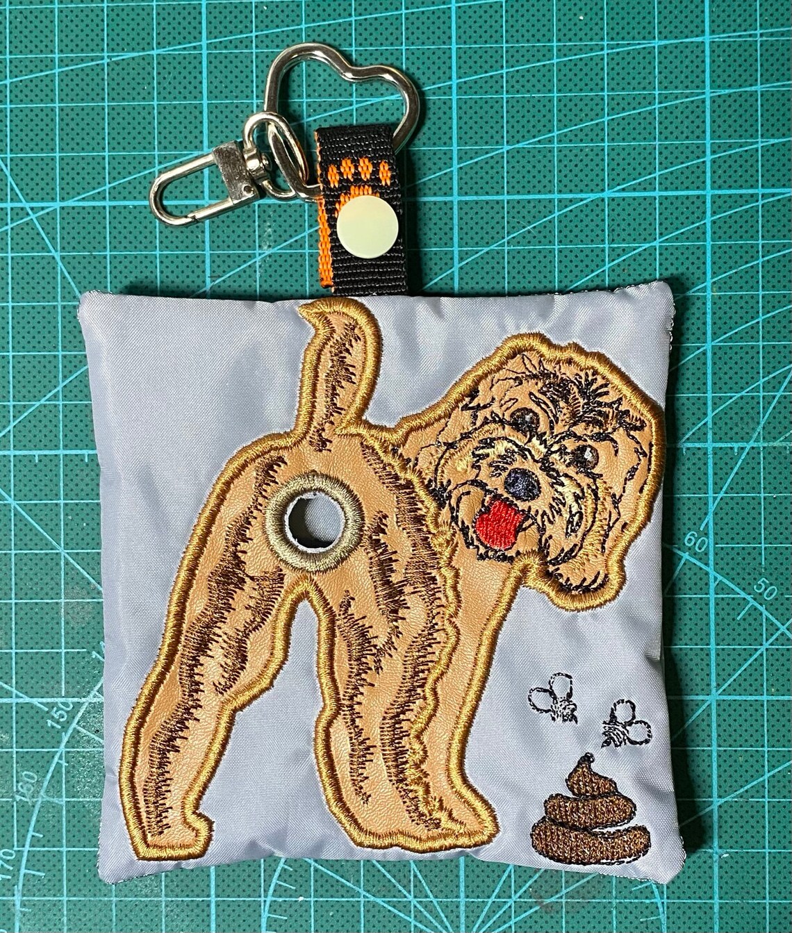 ITH Cockapoo Dog Poop bag dispenser machine embroidery design. Etsy