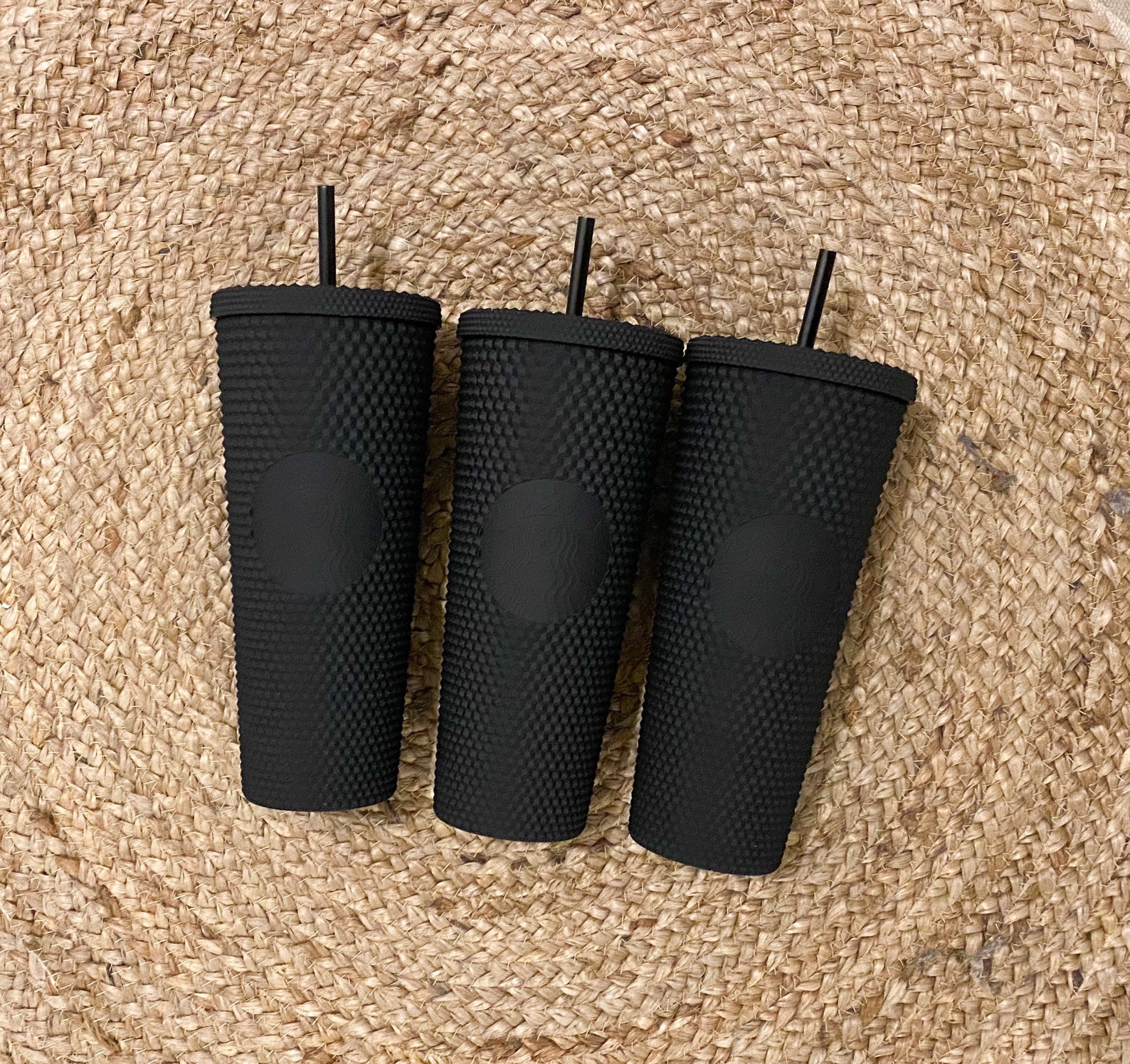 Studded Matte Black Starbucks Tumbler Matte Black Cup Etsy