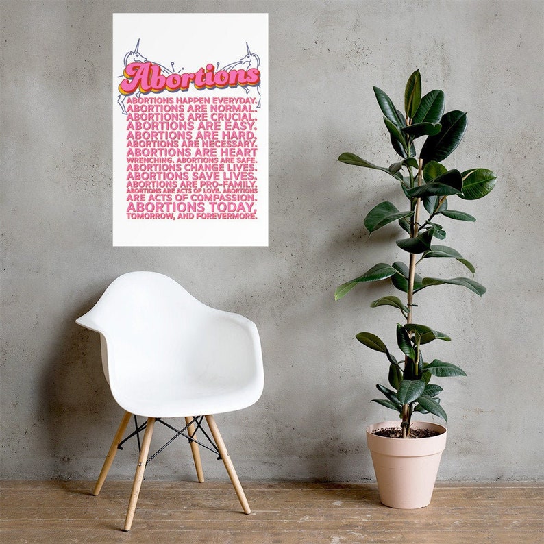 Pro Abortion Unicorn Poster Choice Quote 24×36 inches
