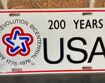 US Bicentennial Commemoration license plates