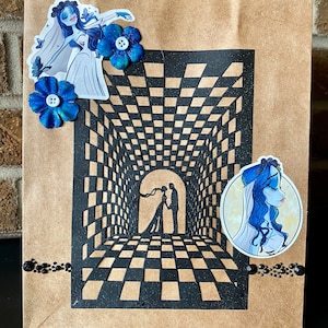 CORPSE BRIDE themed Wedding gift bag