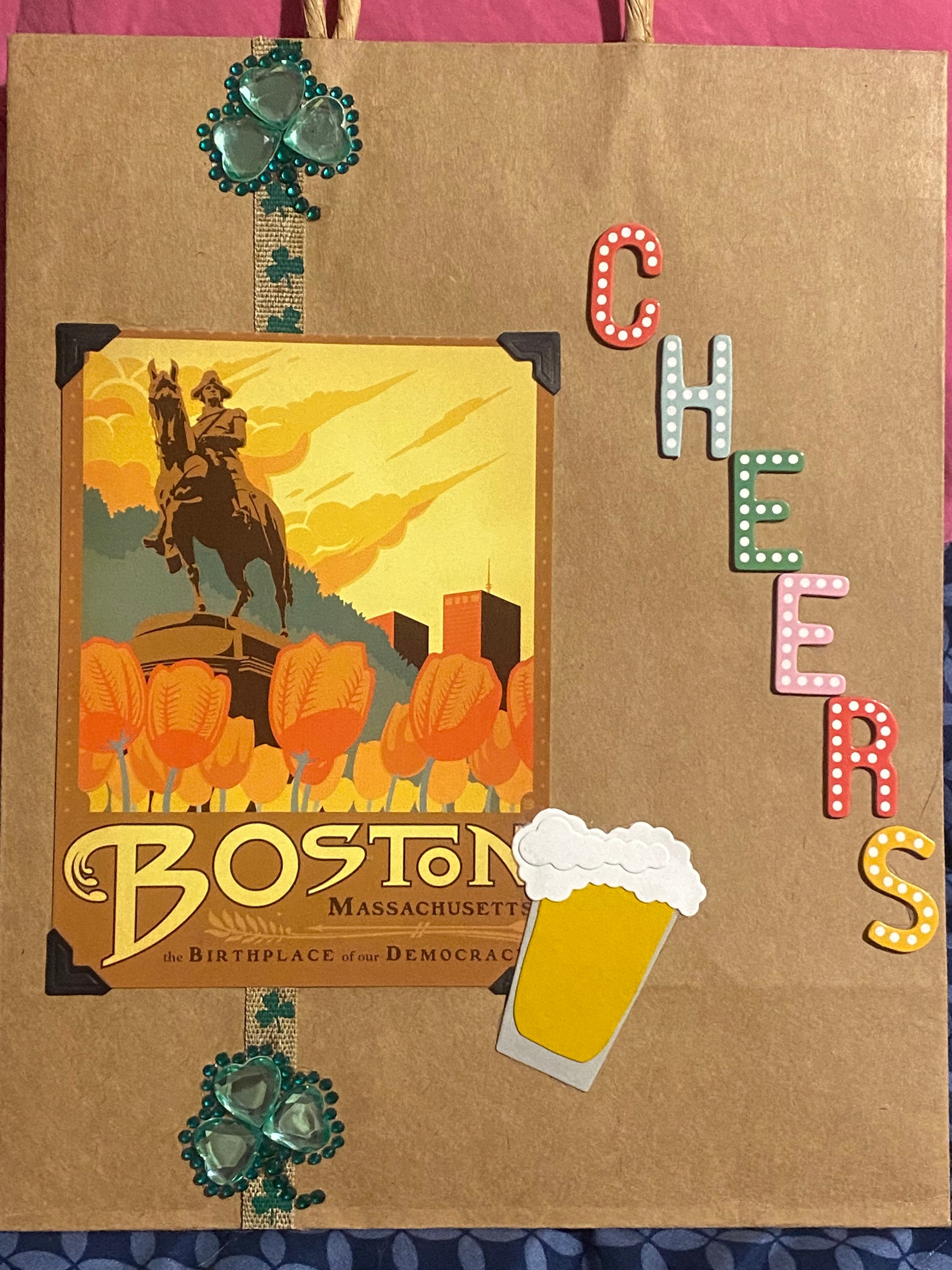 Boston themed gift bag Etsy