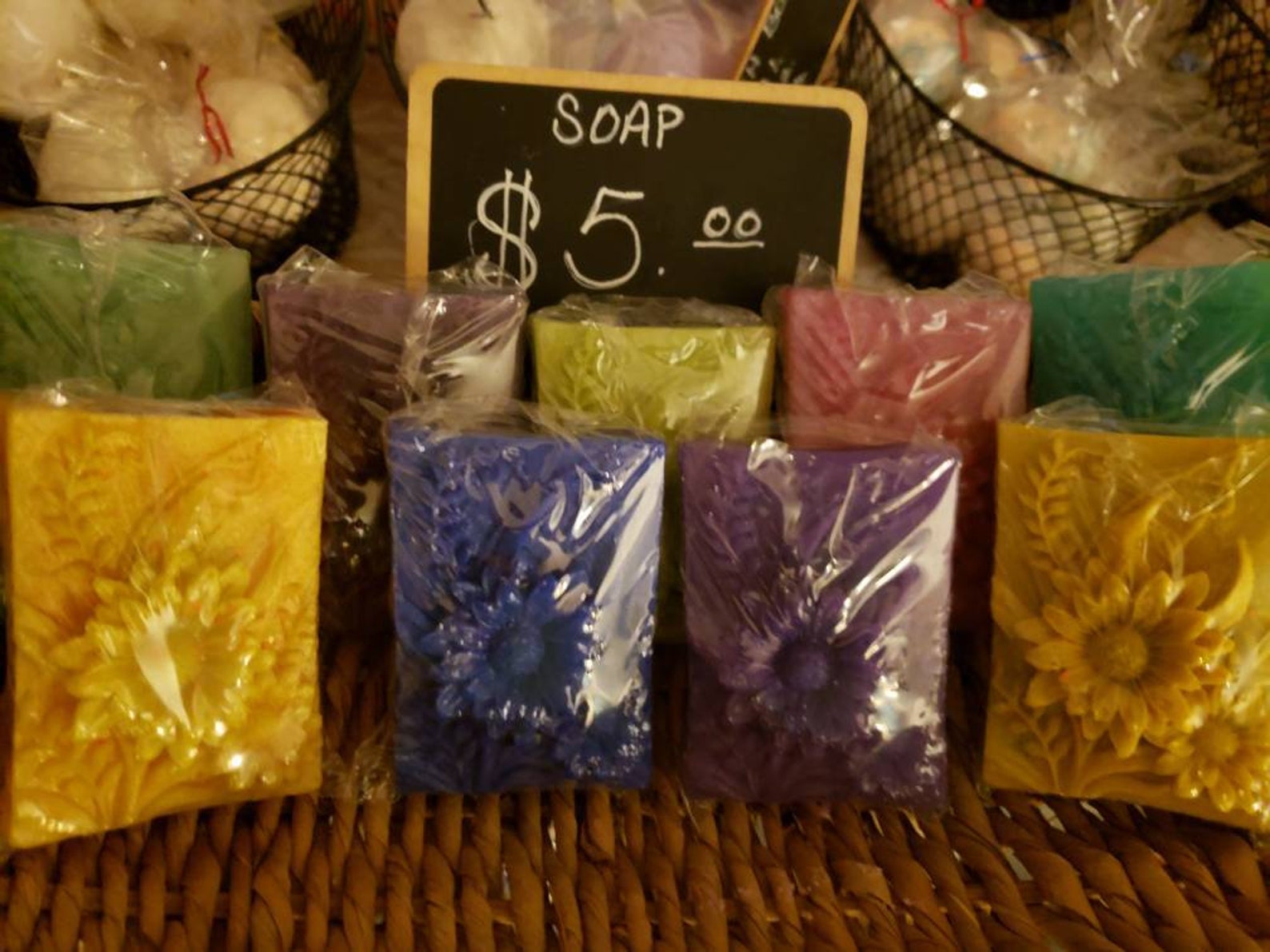 Handcrafted sunflower soaps Etsy