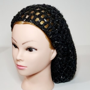 Red elástica para el cabello hecha a mano con hilo acrílico