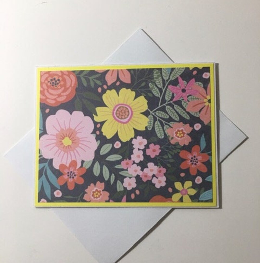Bright and Beautiful. A Handmade Note Card That is Blank on - Etsy