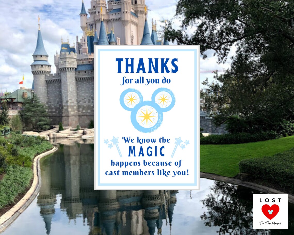 MAGIC KINGDOM Disney Cast Member Thank You Notes Make some Etsy