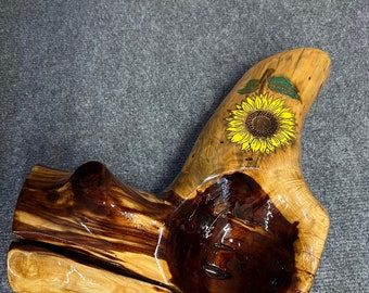 Decoración de cedro de girasol