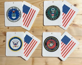 Ambientador reutilizable impreso de la rama militar