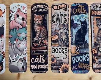 Marcadores de aluminio impresos por sublimación de 2 pulgadas x 8 pulgadas. 18 diseños para elegir.