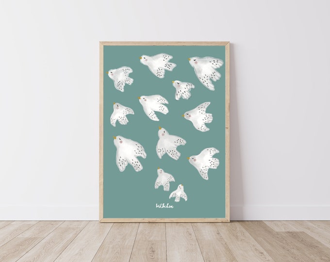 Poster A3, Poster Flock of Birds
