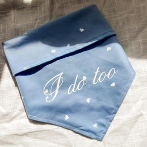 White Hearts Custom Wedding Bandana