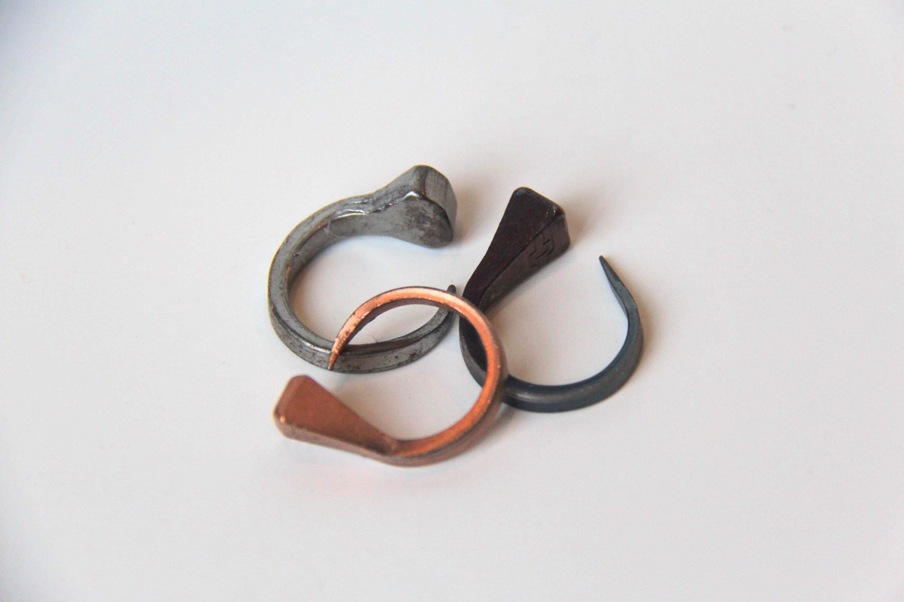 Horseshoe Nail Ring Etsy UK
