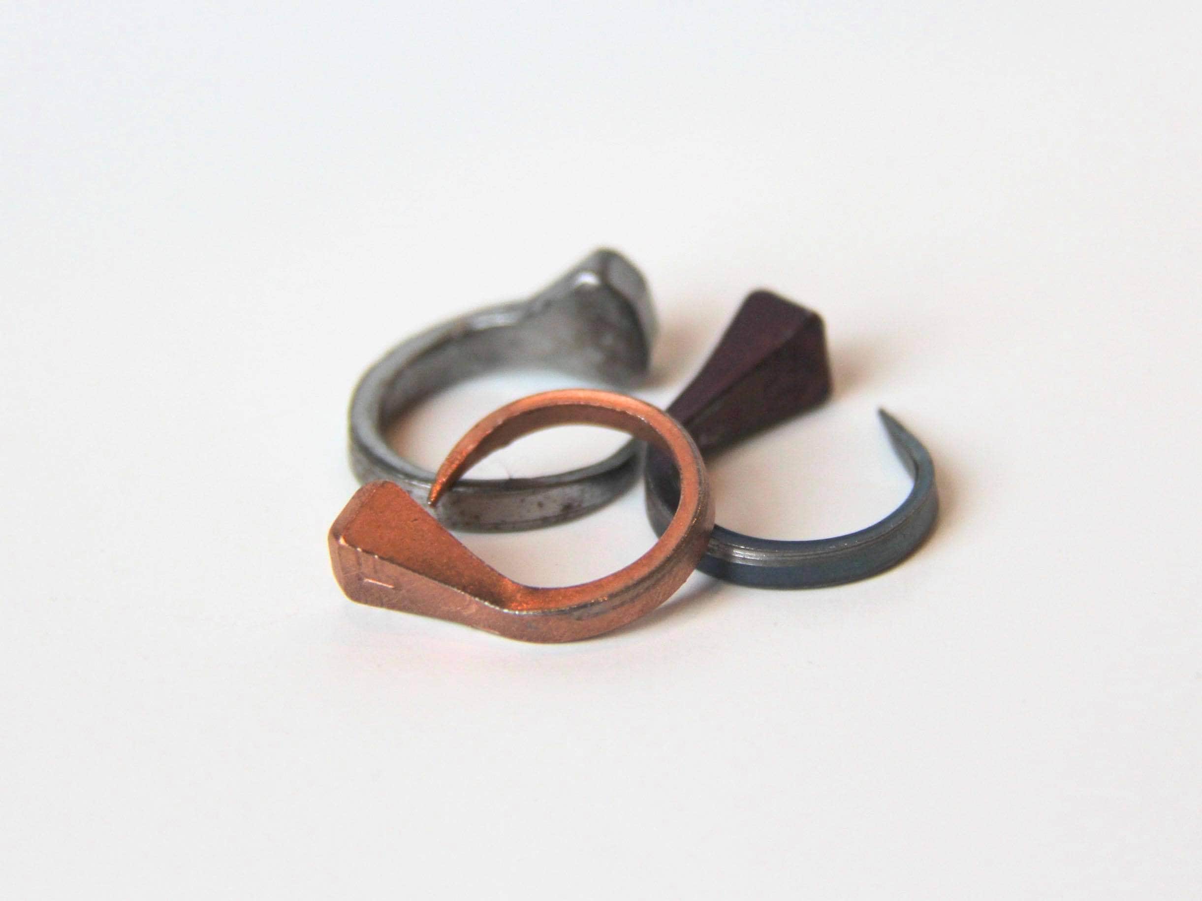 Horseshoe Nail Ring Etsy UK
