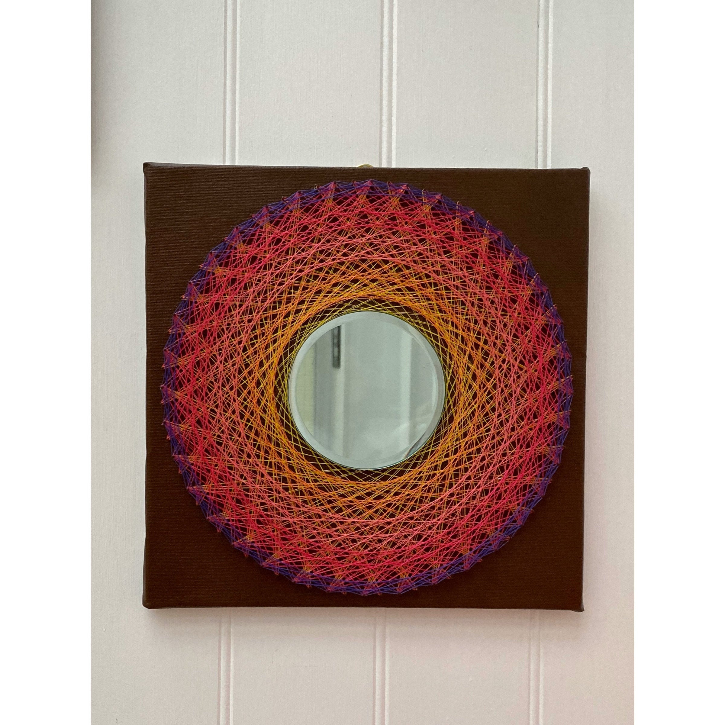 Hanging Mirror in Geometric String Art | Etsy