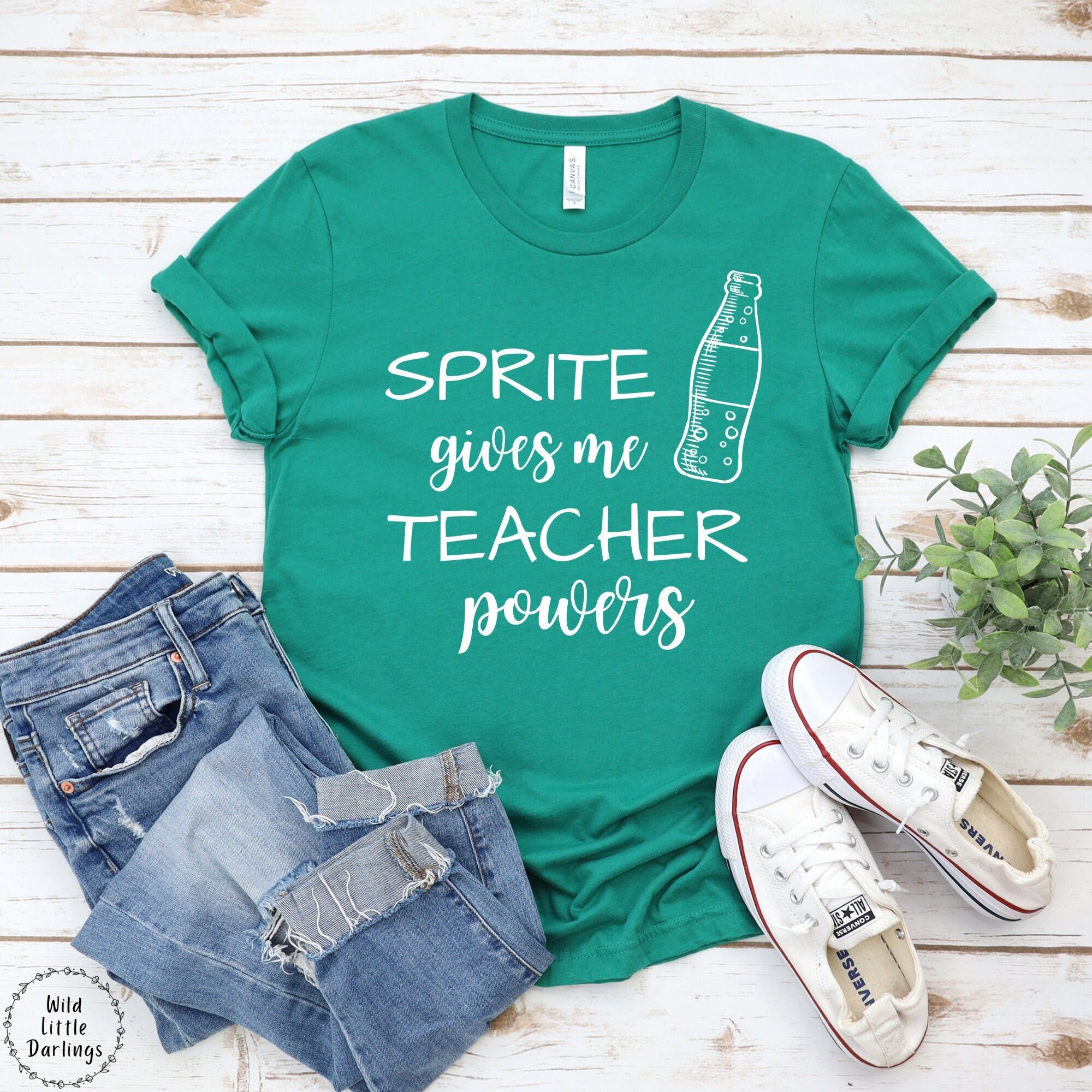 Sprite Gives Me Teacher Powers T shirt Funny Teacher Shirt Teacher Gift Teacher Life Cute Teacher Tee Sprite Shirt Etsy