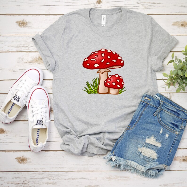 Red Mushroom Shirt, Cute Mushroom Shirt, Nature Shirt, Gift for