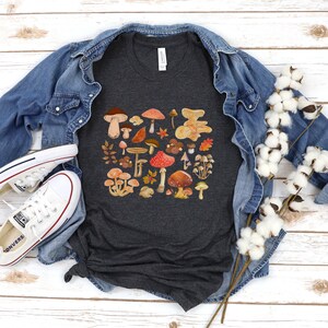 mushrooms shirt, mushroom t-shirt, nature shirt, gift for mushroom lover, cute mushroom shirt, wild mushrooms