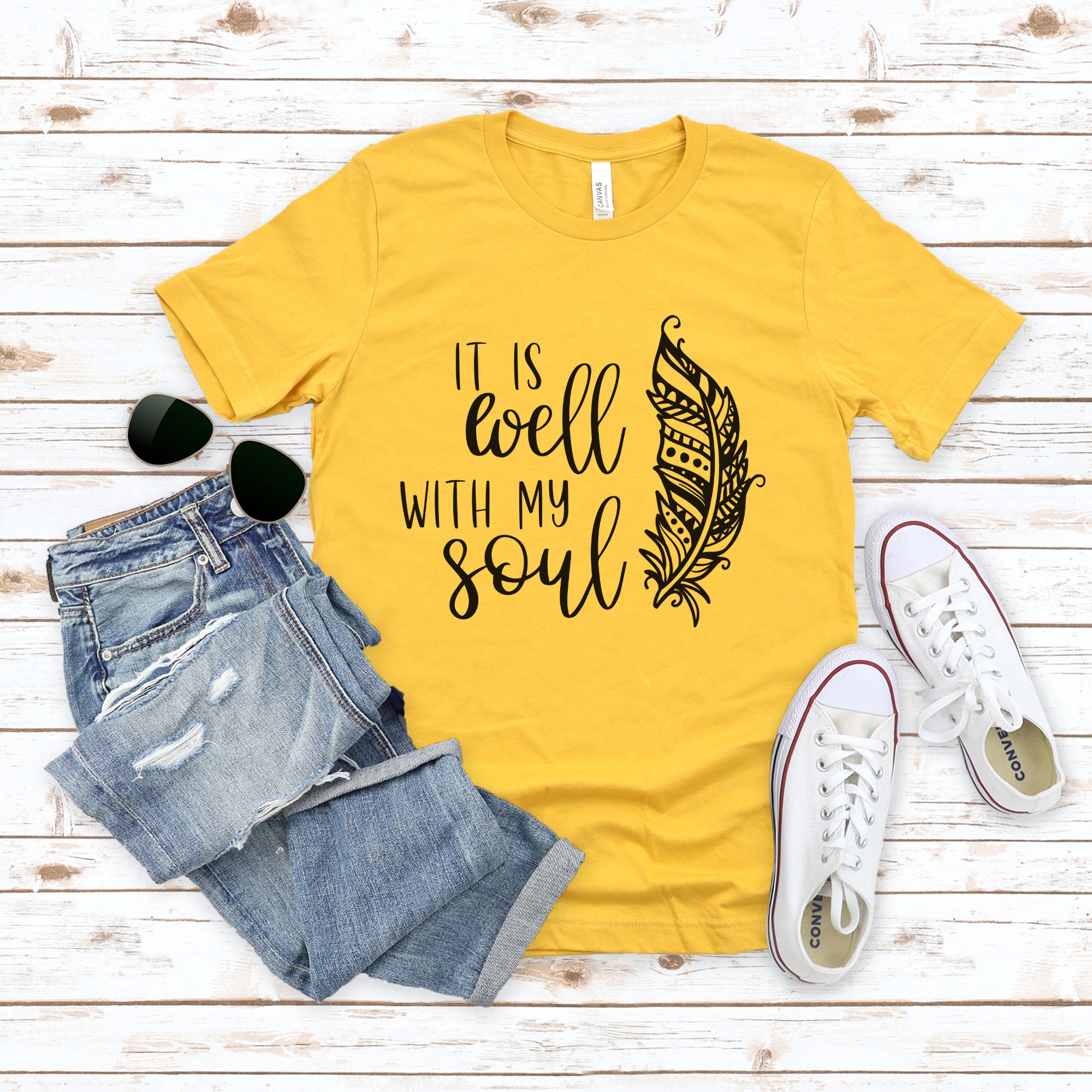 it is well with my soul shirt, inspirational shirt, motivational shirt, positive vibes shirt, inspirational shirt for her