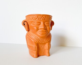 Indian Man Terracotta Pot 005