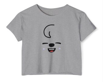 Bang Chan Wolf Chan SKZOO Cropped Graphic T-Shirt