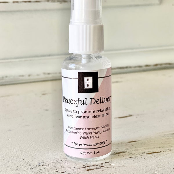 Peaceful Delivery Room Spray  Pregnancy | Labor and Delivery | For the Mom | Essential Oils | Essential Oil Blend | Organic