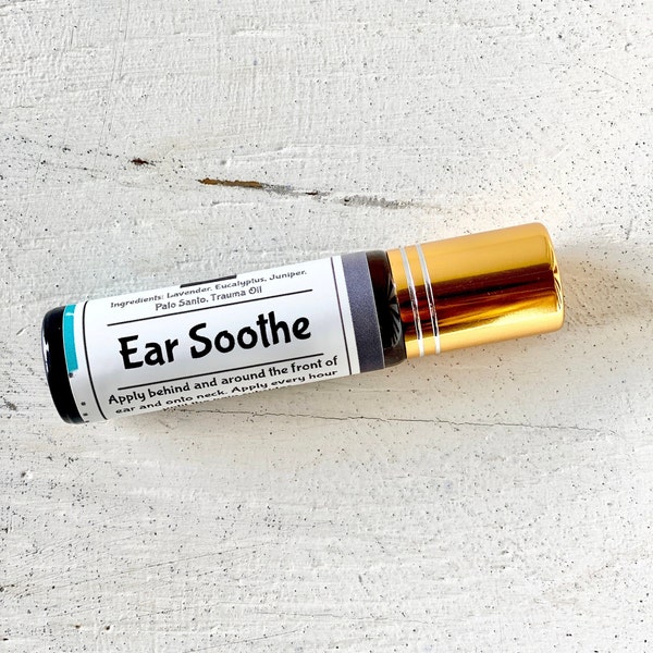 Ear Soothe | Ear Aches | Plugged Ears | Ear Pain | Swimmers Ear | Organic | Essential Oils | Essential Oil Blends | Aromatherapy