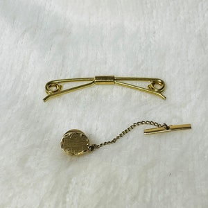 Vintage Collar Bar and Lamonde Karatclad Tie Pin