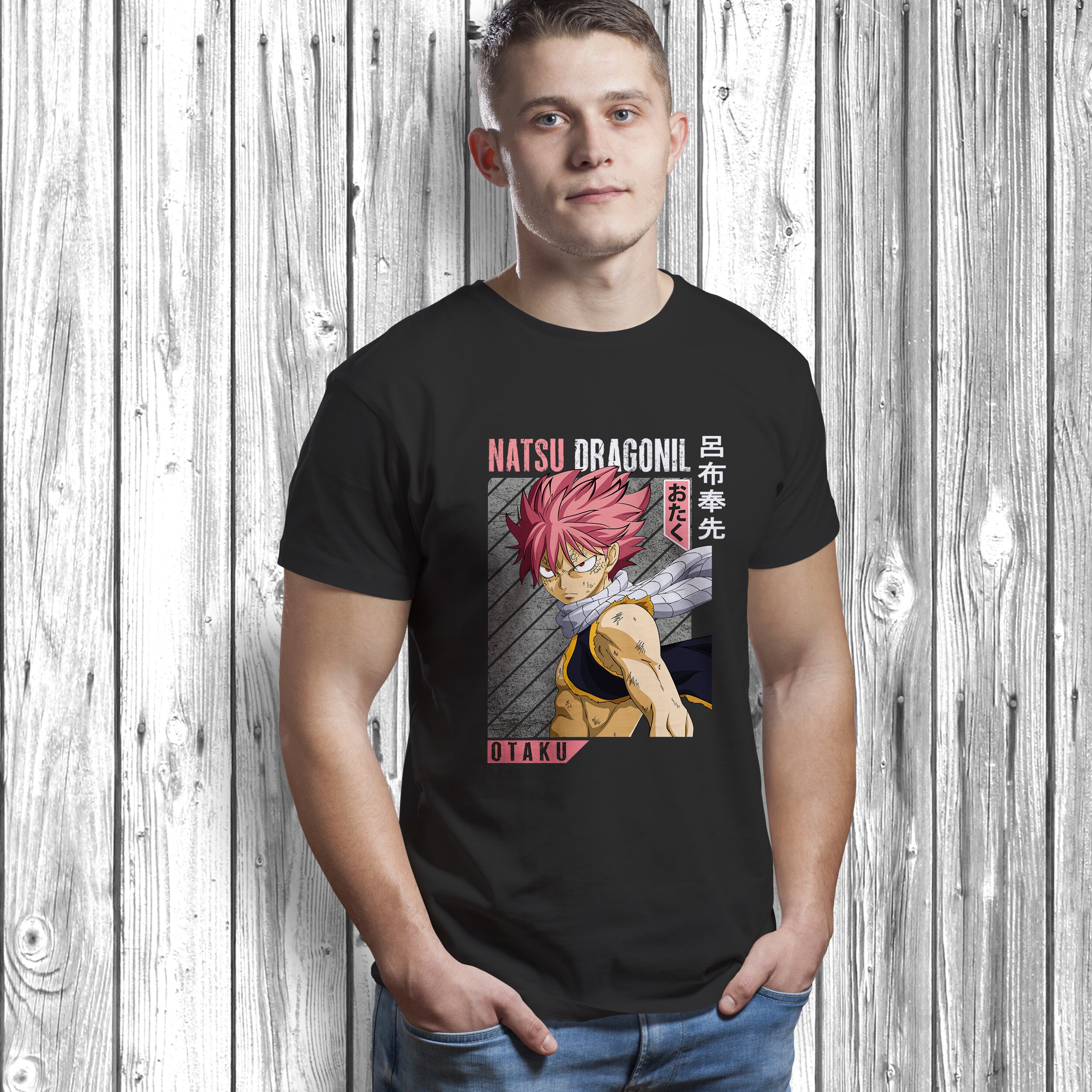 Fairy Tail Natsu Anime t shirt Aesthetic Vaporwave T-Shirt | Etsy