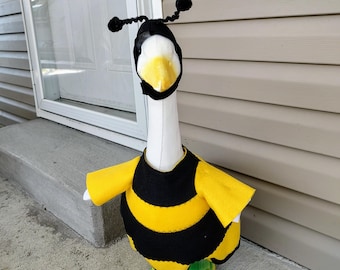 Goose Outfit - Busy the Bumble Bee - Fits 23 to 25 inch Plastic and Cement Yard Goose - Distinctive and Fun - Just Adorable - Handmade by Me