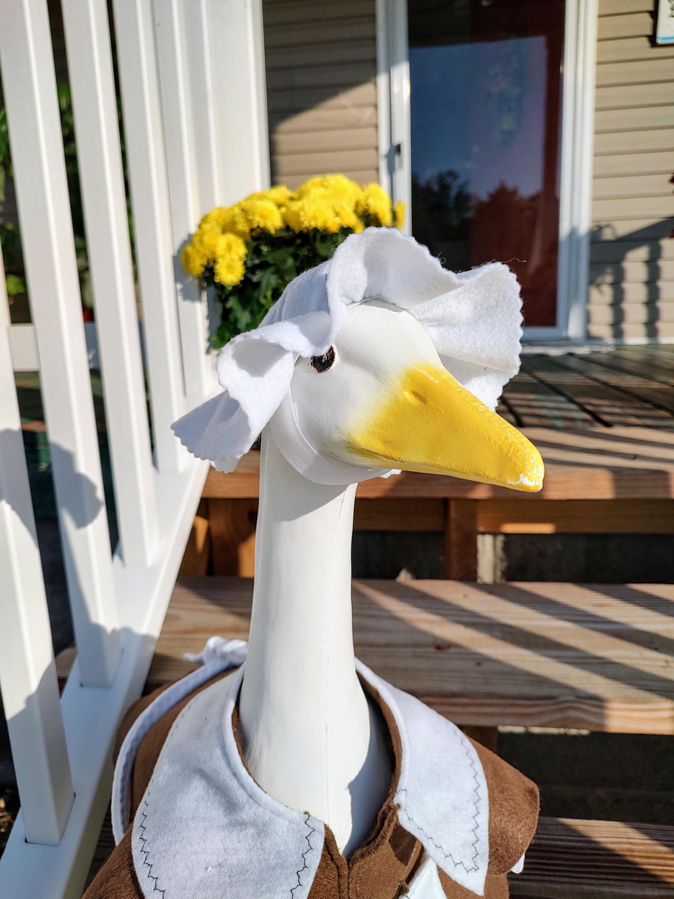 Goose Outfit - Fall Sarah Pilgrim Lawn Goose Clothes - Thanksgiving Goose Outfit - Fits 23"to 25" Plastic/Cement Porch Goose, Handmade by Me