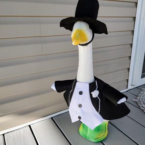 Goose Outfit - Formal Black Tuxedo for 23 to 25 inch Plastic and Cement Porch Goose - Ideal for Special Occasions or Prom - A GREAT GIFT!