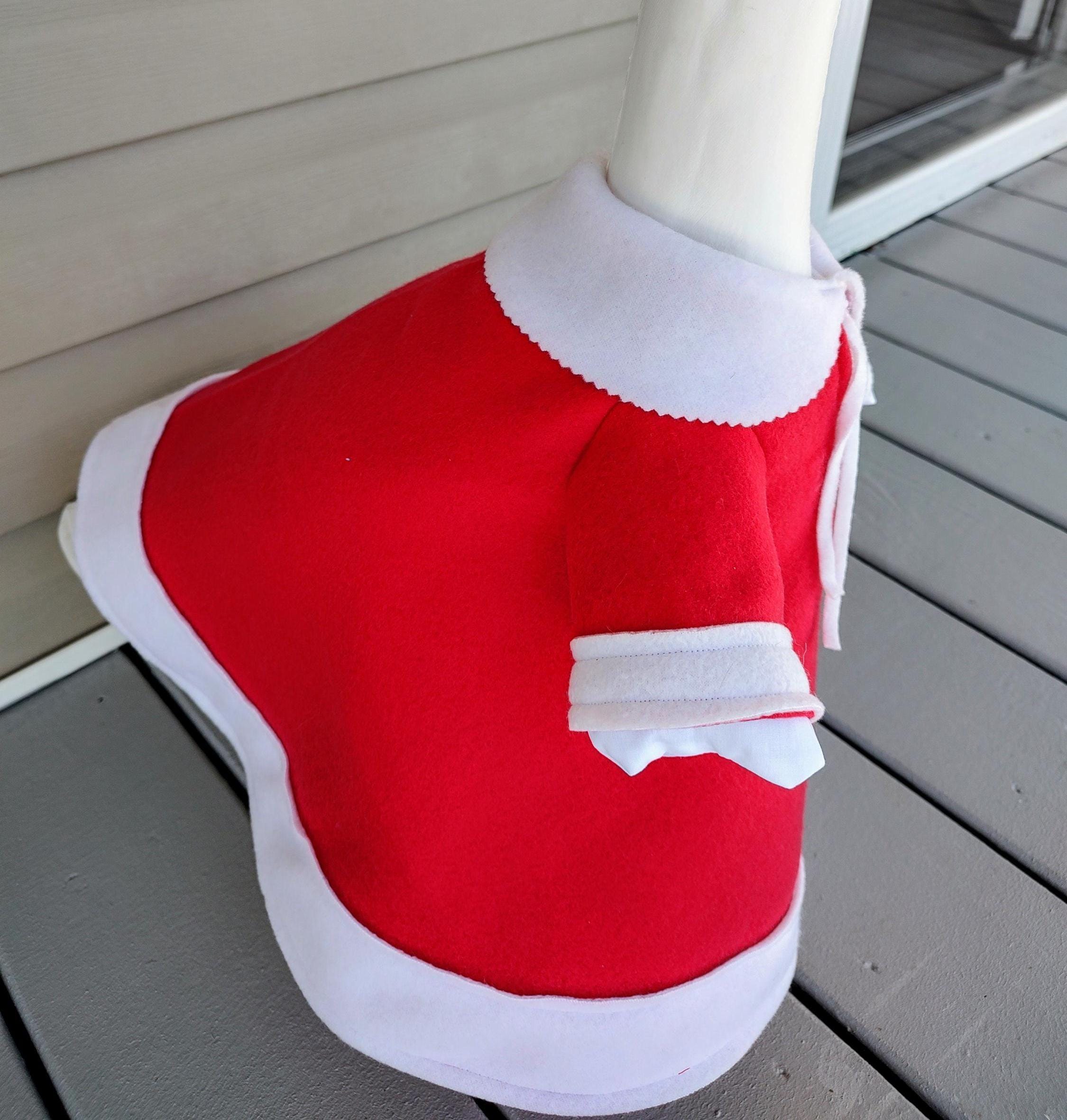 Mrs Santa Clause Goose Outfit - A Great Gift - A perfect compliment to Santa Clause -  Fits 23 to 25 inch Plastic or Cement Porch Goose