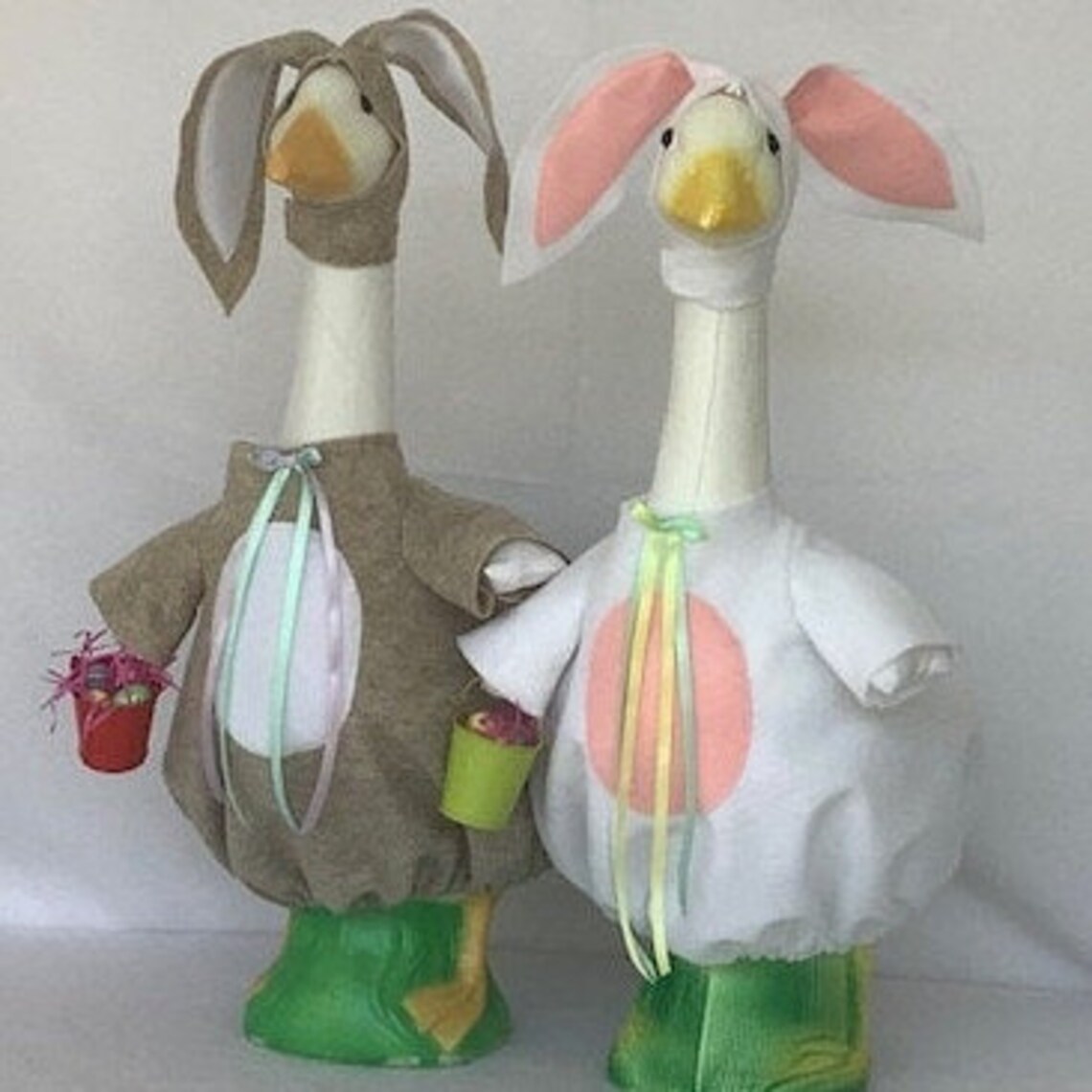 Lawn Goose Clothing Easter Bunny Outfits 2 White and Brown Etsy
